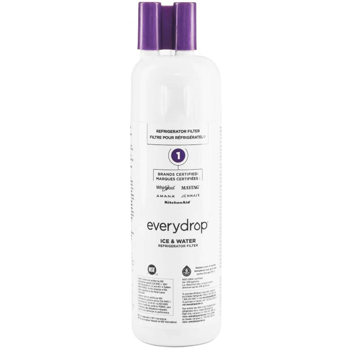 EDR1RXD1 water filter 1, W10295370A refrigerator water filter 1