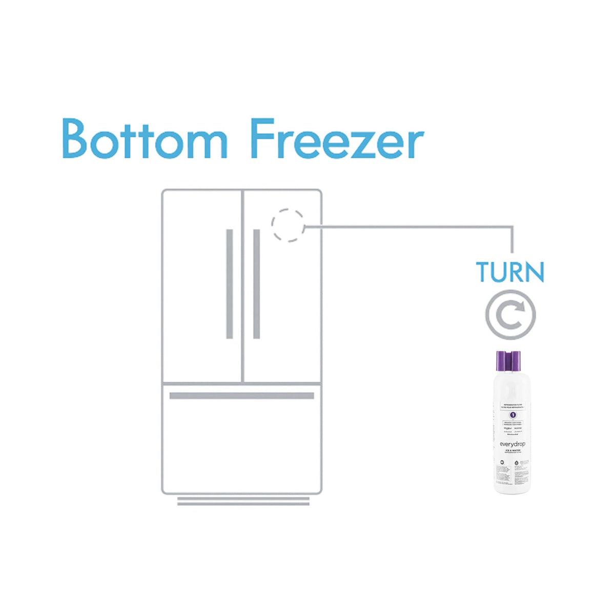 EDR1RXD1 water filter 1, W10295370A refrigerator water filter 1