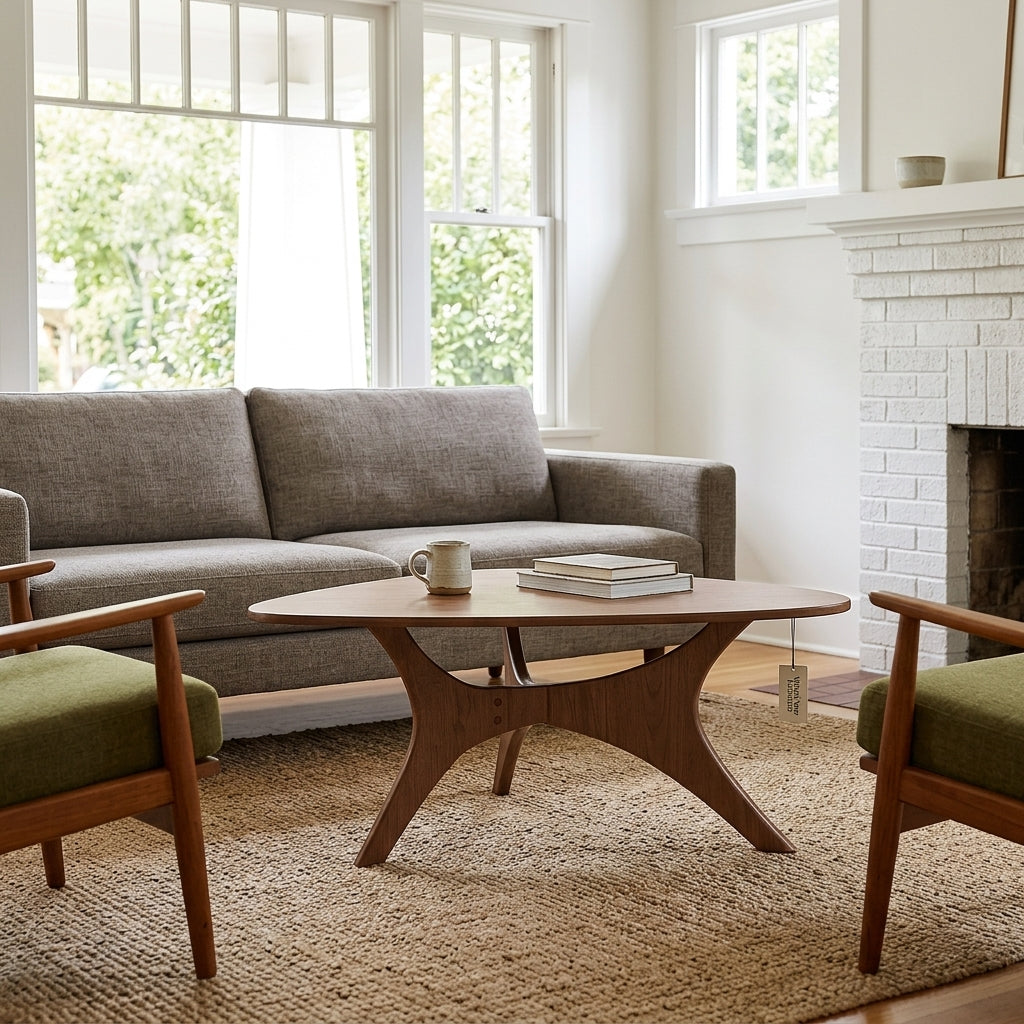 Blaze Coffee Table - leg detail - mid-century modern coffee tables - Whats New Furniture Portland OR
