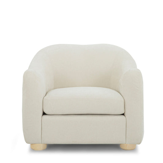 Joss Modern Mid-Century Armchair – 33" Square Lounge Chair in Toffee, Bone or Walnut