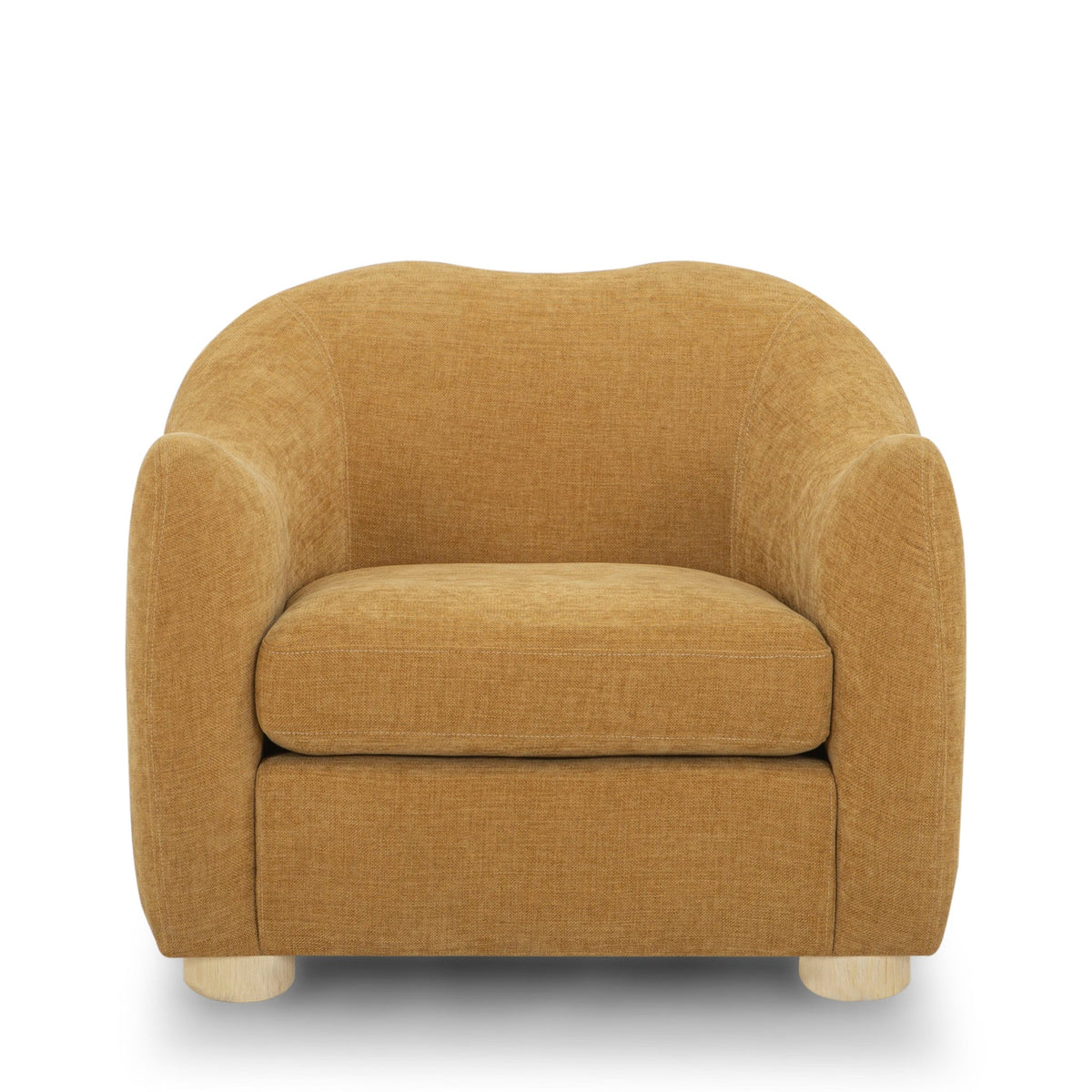 Joss Modern Mid-Century Armchair – 33" Square Lounge Chair in Toffee, Bone or Walnut