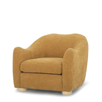 Joss Modern Mid-Century Armchair – 33" Square Lounge Chair in Toffee, Bone or Walnut