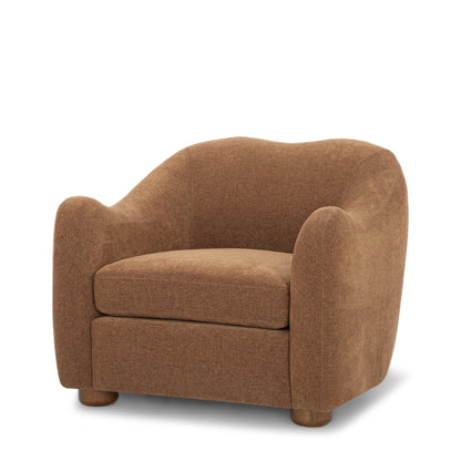 Joss Modern Mid-Century Armchair – 33" Square Lounge Chair in Toffee, Bone or Walnut
