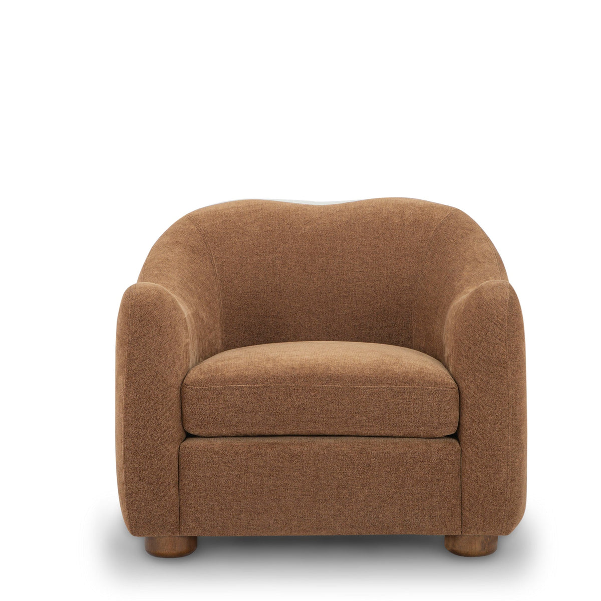 Joss Modern Mid-Century Armchair – 33" Square Lounge Chair in Toffee, Bone or Walnut