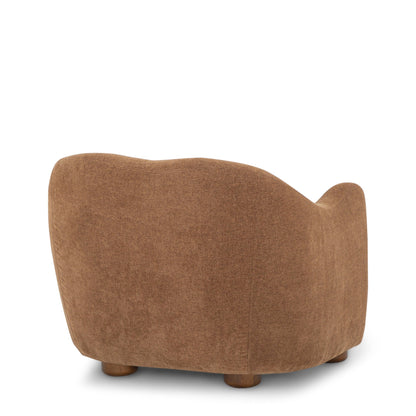 Joss Modern Mid-Century Armchair – 33" Square Lounge Chair in Toffee, Bone or Walnut