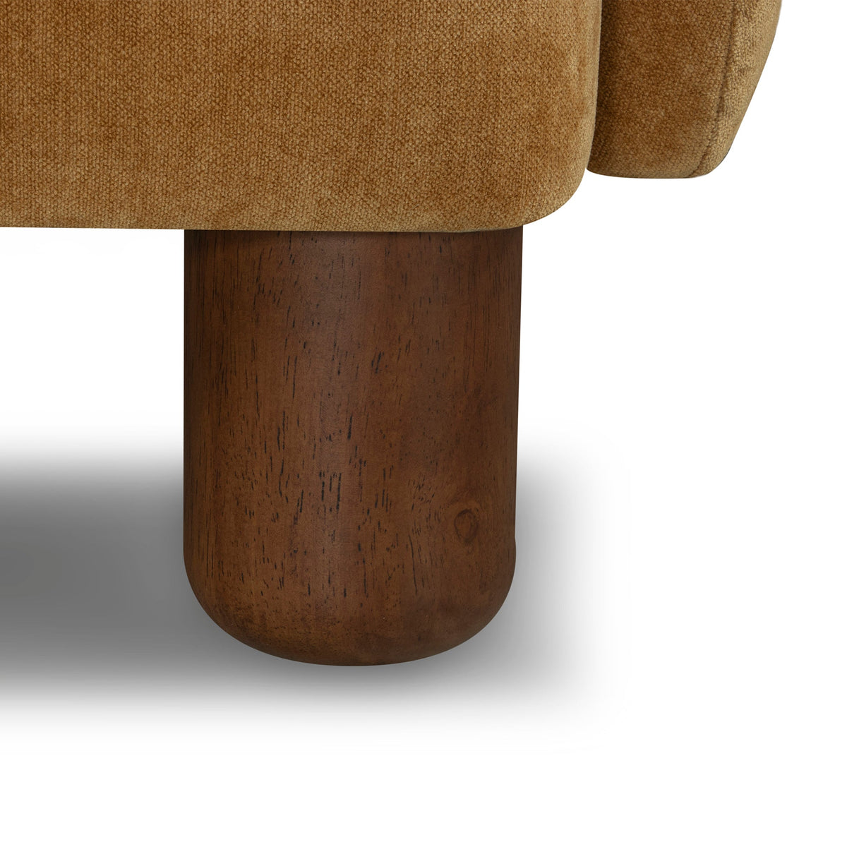Monroe Bouclé Wing Accent Chair – Compact Mid-Century Armchair with Wooden Legs
