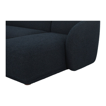 Finn Modern Chaise Sectional in Olana Black Bouclé