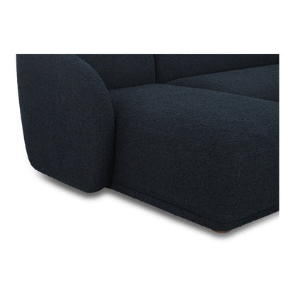 Finn Modern Chaise Sectional in Olana Black Bouclé