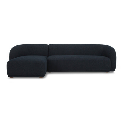 Finn Modern Chaise Sectional in Olana Black Bouclé