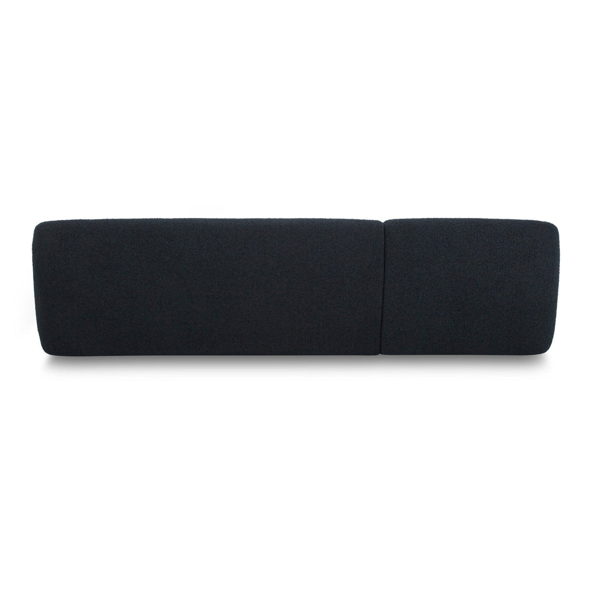 Finn Modern Chaise Sectional in Olana Black Bouclé