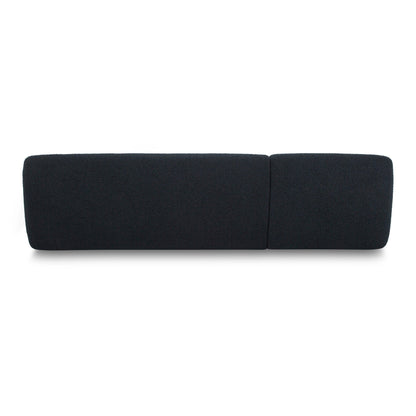 Finn Modern Chaise Sectional in Olana Black Bouclé